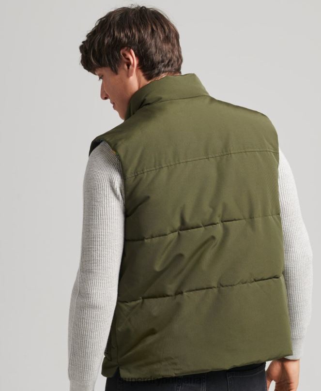 Superdry облекло N00H4529 зелено мъже ретро планинска жилетка