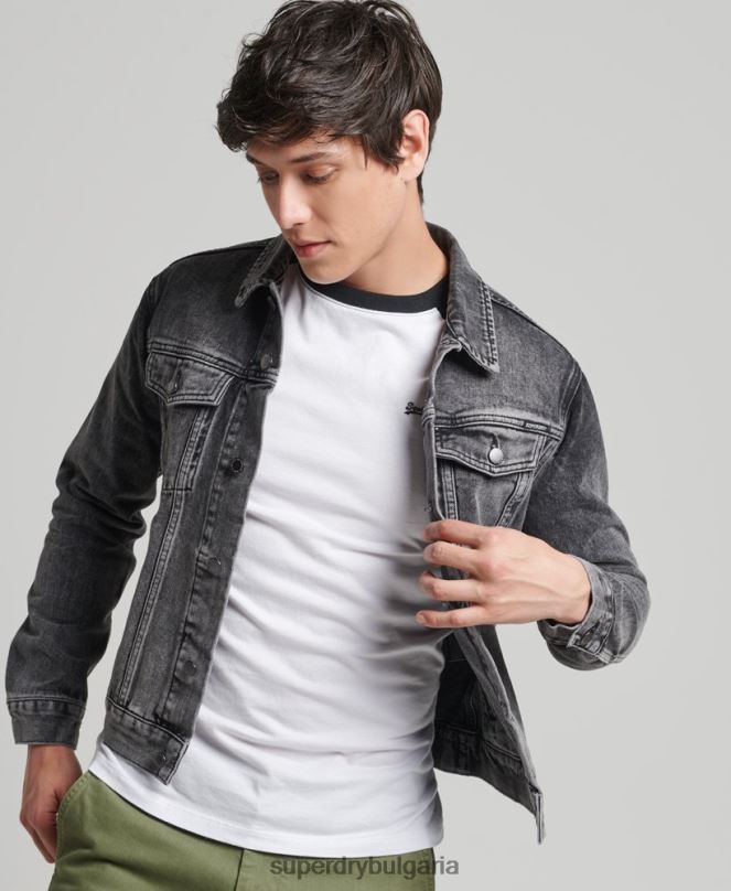 Superdry облекло N00H4530 черен мъже яке за шофьор на камион