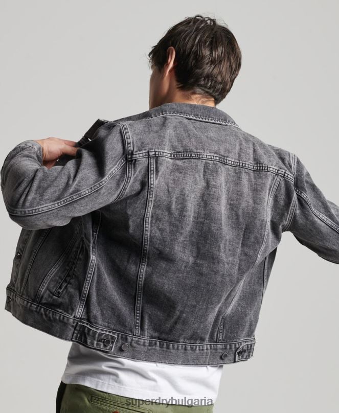 Superdry облекло N00H4530 черен мъже яке за шофьор на камион