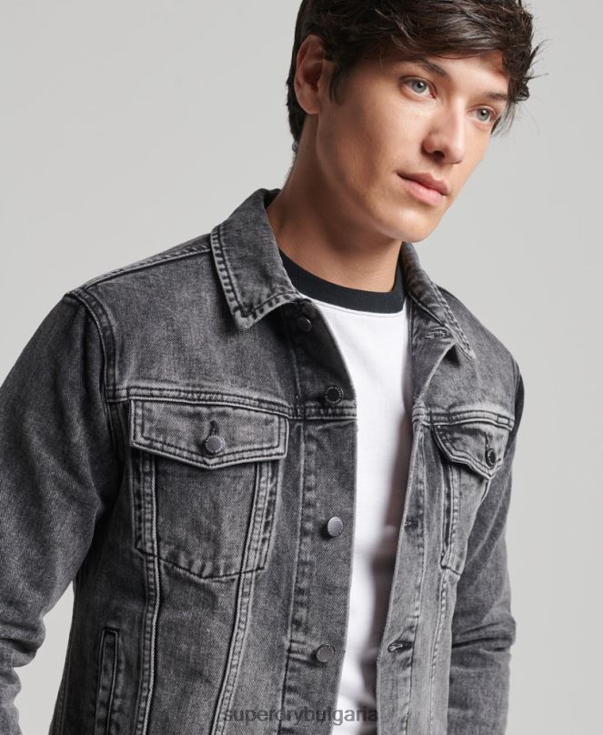 Superdry облекло N00H4530 черен мъже яке за шофьор на камион