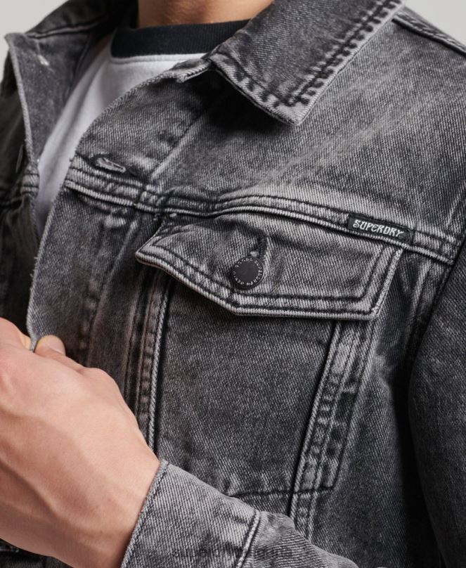Superdry облекло N00H4530 черен мъже яке за шофьор на камион