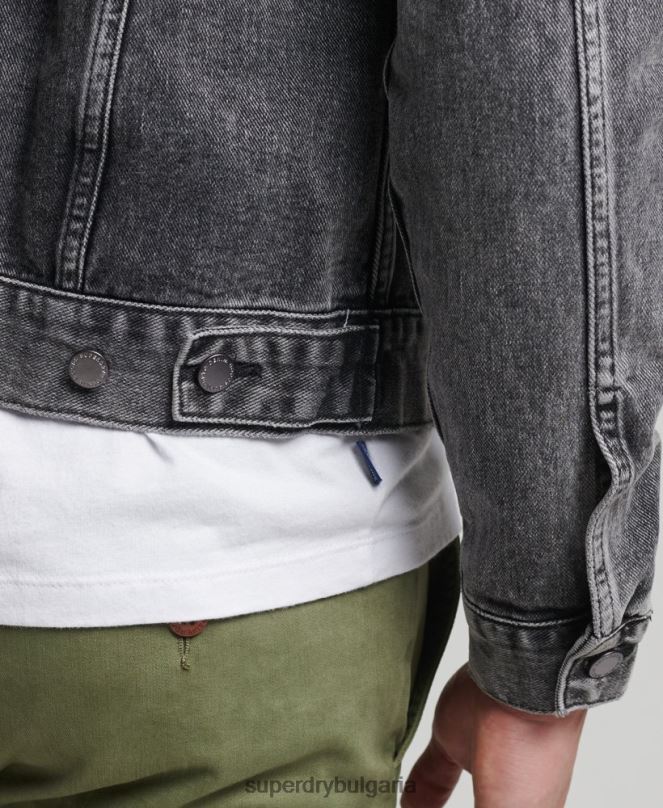 Superdry облекло N00H4530 черен мъже яке за шофьор на камион