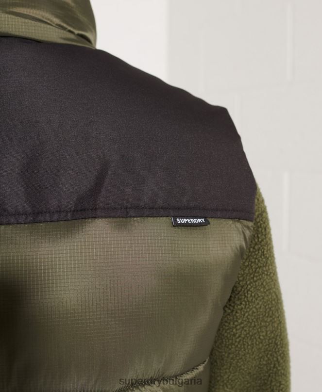 Superdry облекло N00H4534 каки мъже подплатена жилетка