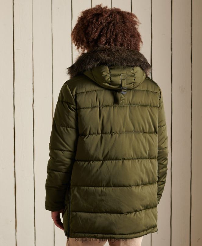 Superdry облекло N00H4538 зелено мъже чинук парка