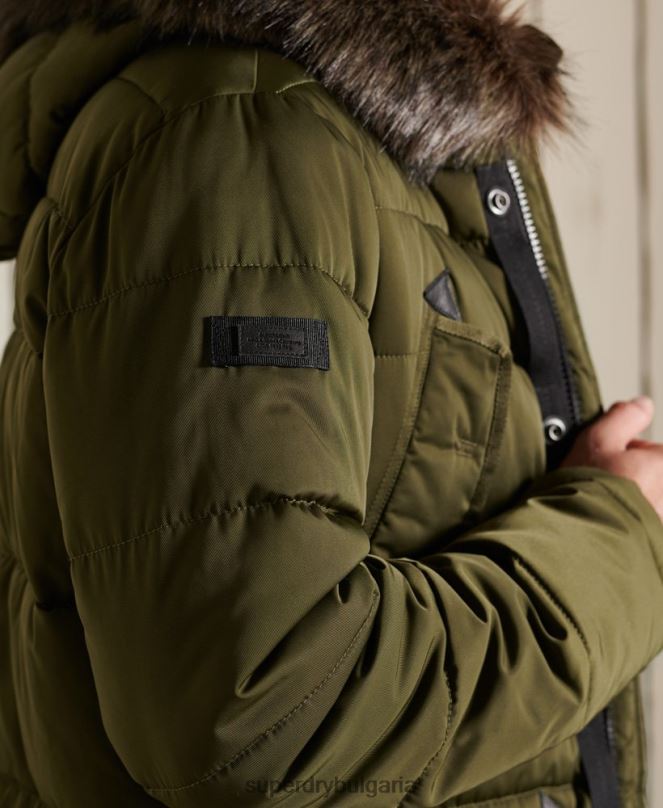 Superdry облекло N00H4538 зелено мъже чинук парка