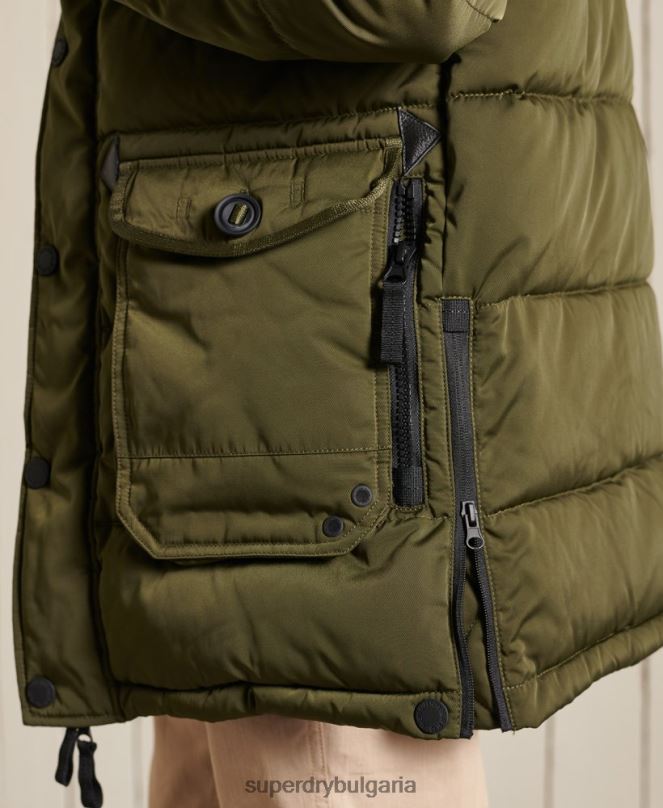 Superdry облекло N00H4538 зелено мъже чинук парка