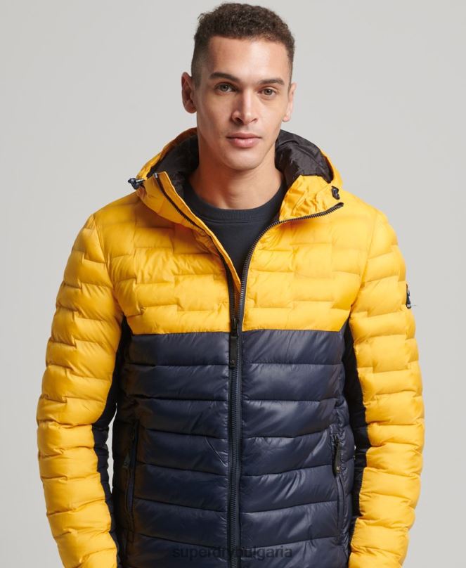 Superdry облекло N00H4539 злато мъже радар юрган микс подплатено яке