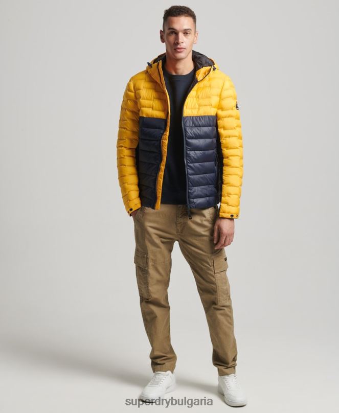 Superdry облекло N00H4539 злато мъже радар юрган микс подплатено яке