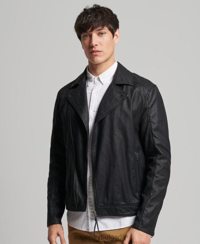 Superdry облекло N00H4540 черен мъже ретро дънково яке с покритие