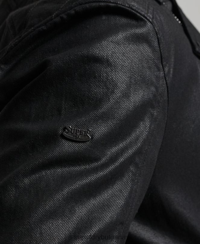 Superdry облекло N00H4540 черен мъже ретро дънково яке с покритие
