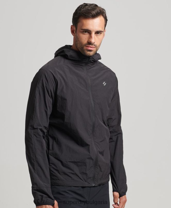 Superdry облекло N00H4544 черен мъже яке за бягане