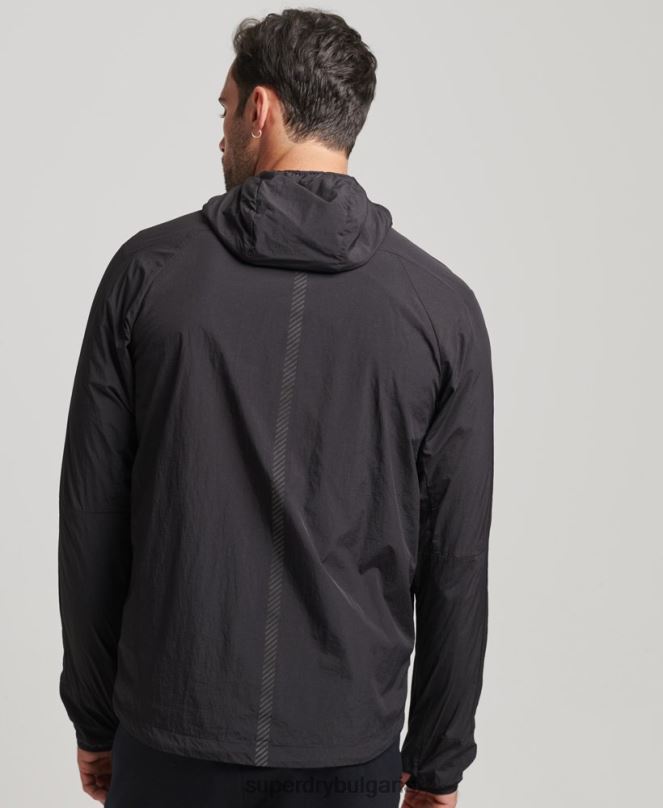 Superdry облекло N00H4544 черен мъже яке за бягане