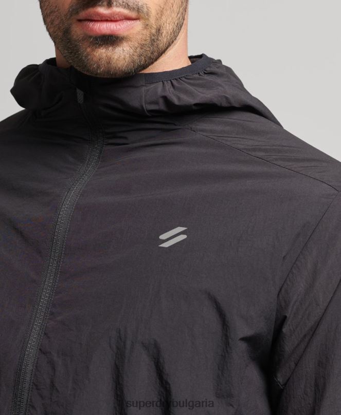 Superdry облекло N00H4544 черен мъже яке за бягане