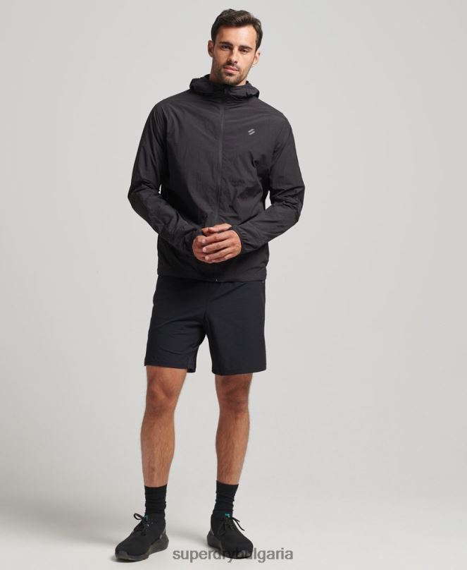 Superdry облекло N00H4544 черен мъже яке за бягане