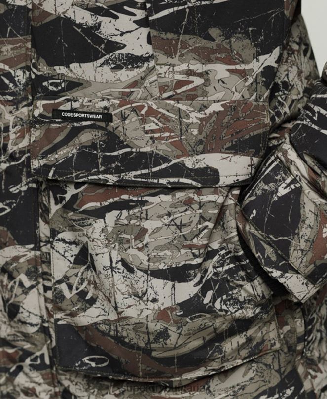 Superdry облекло N00H4547 зелено мъже яке everest parka с изкуствена кожа и качулка