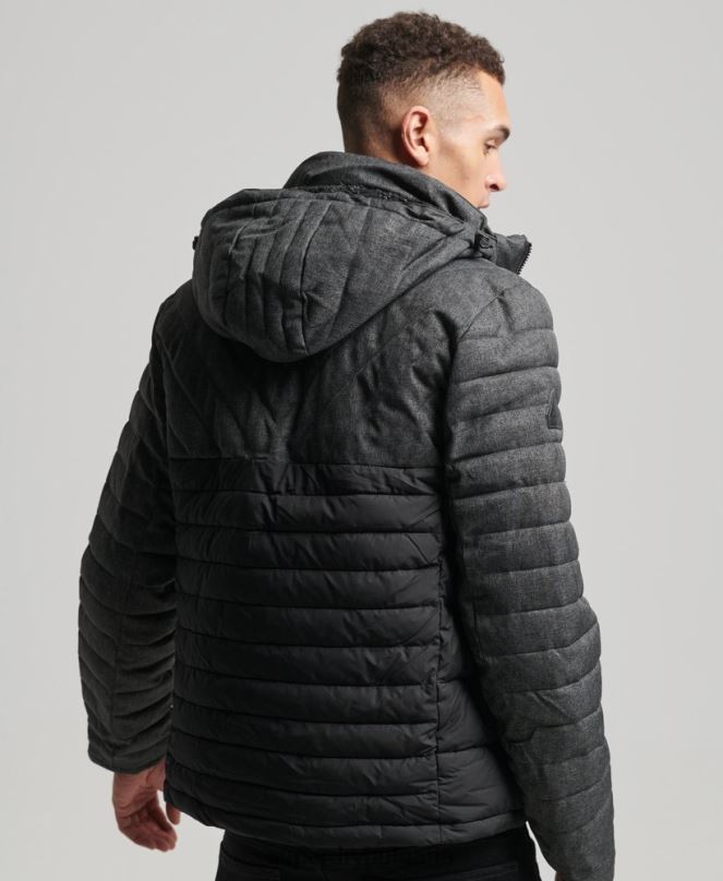 Superdry облекло N00H4548 тъмно сив мъже туид микс fuji яке