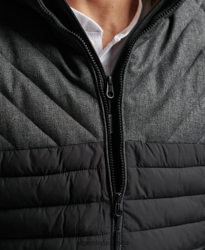Superdry облекло N00H4548 тъмно сив мъже туид микс fuji яке