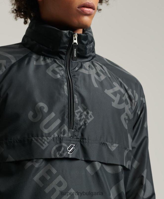 Superdry облекло N00H4550 черен мъже есенциално графично ежедневно яке