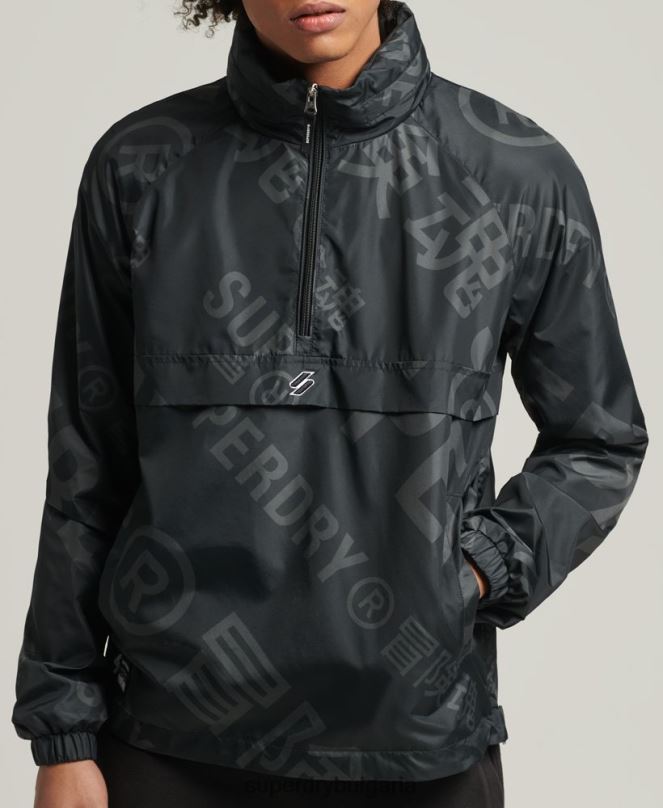 Superdry облекло N00H4550 черен мъже есенциално графично ежедневно яке