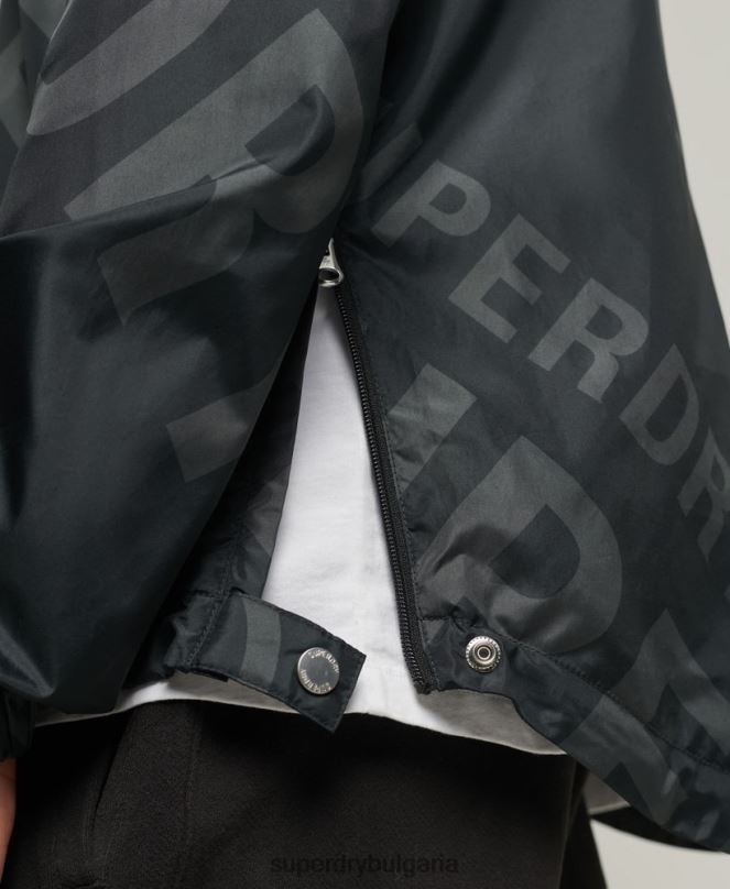 Superdry облекло N00H4550 черен мъже есенциално графично ежедневно яке