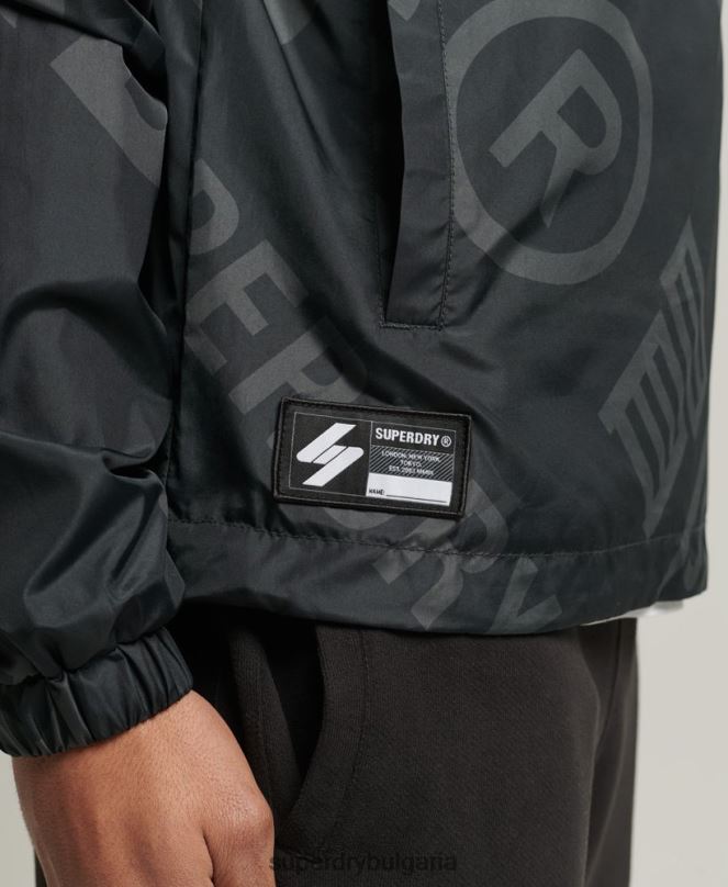 Superdry облекло N00H4550 черен мъже есенциално графично ежедневно яке