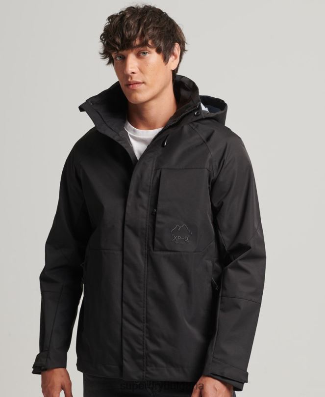 Superdry облекло N00H4553 черен мъже xpd водоустойчиво яке