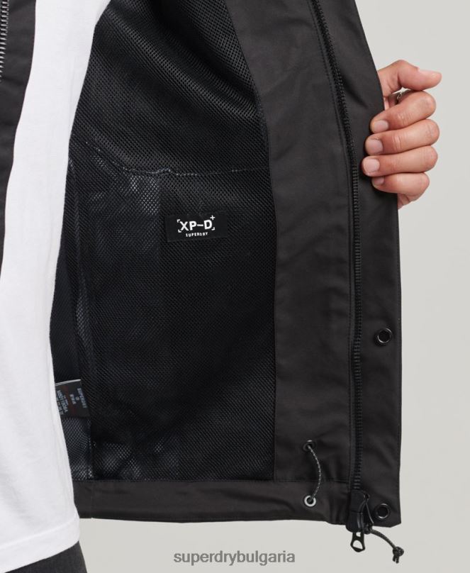 Superdry облекло N00H4553 черен мъже xpd водоустойчиво яке