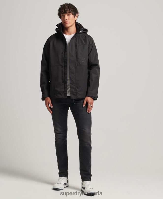 Superdry облекло N00H4553 черен мъже xpd водоустойчиво яке