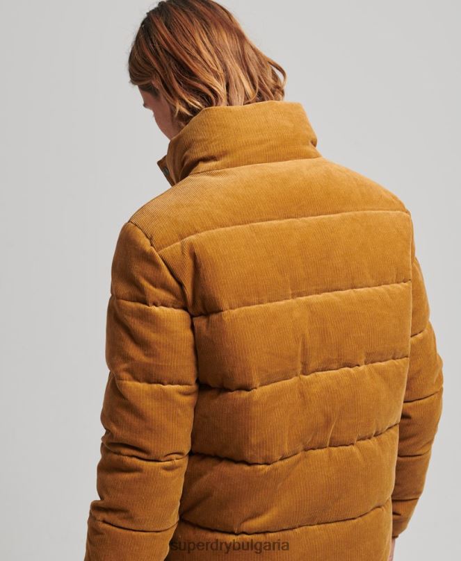 Superdry облекло N00H4554 кафяво мъже винтидж ретро пухено яке