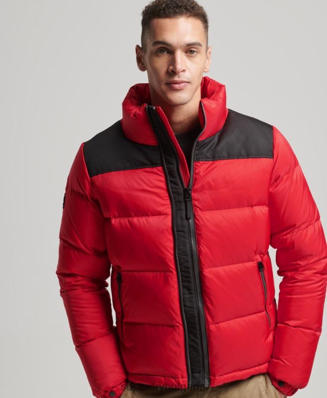 Superdry облекло N00H4555 червен мъже пухено яке със спортен код