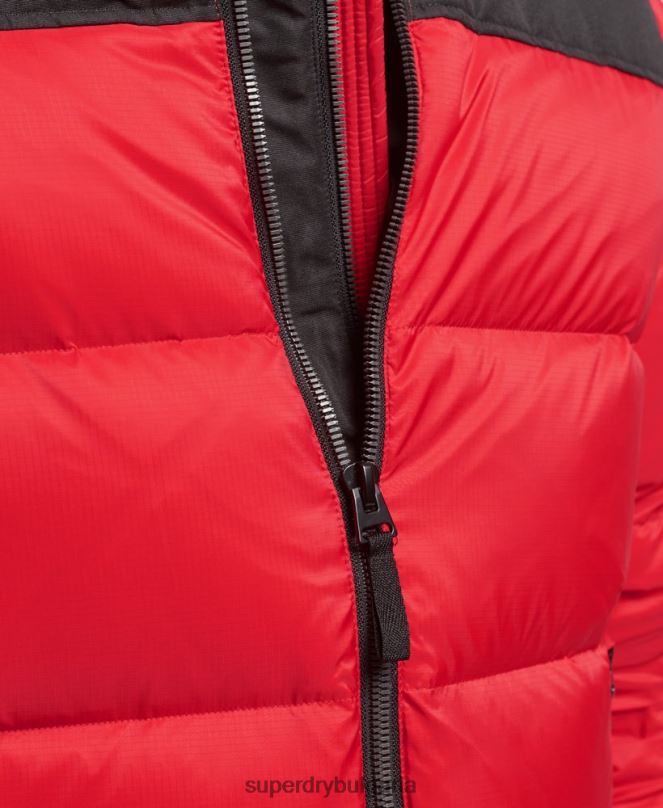 Superdry облекло N00H4555 червен мъже пухено яке със спортен код