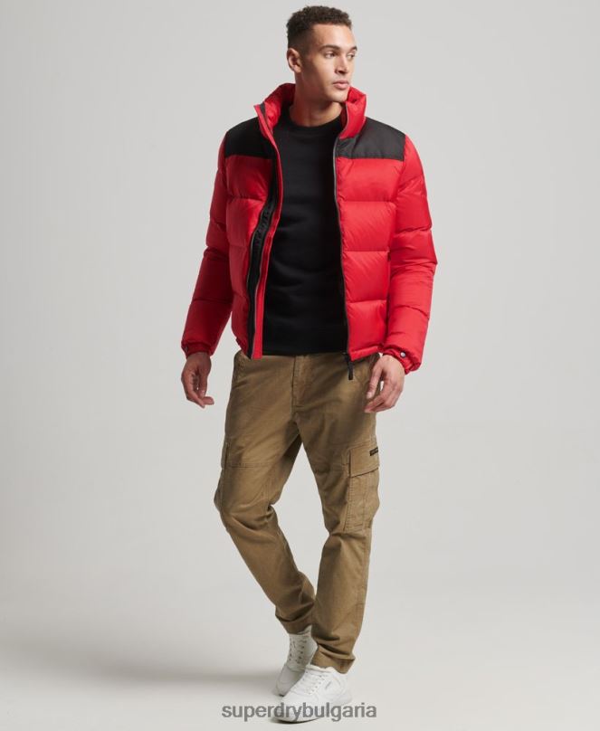 Superdry облекло N00H4555 червен мъже пухено яке със спортен код