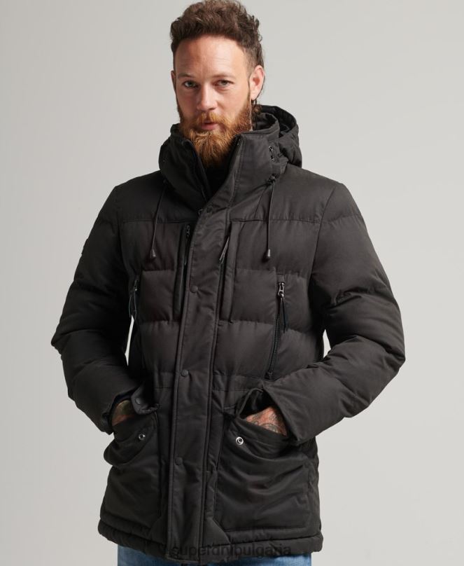 Superdry облекло N00H4557 черен мъже микрофибърно експедиционно яке
