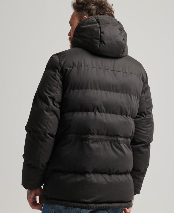 Superdry облекло N00H4557 черен мъже микрофибърно експедиционно яке