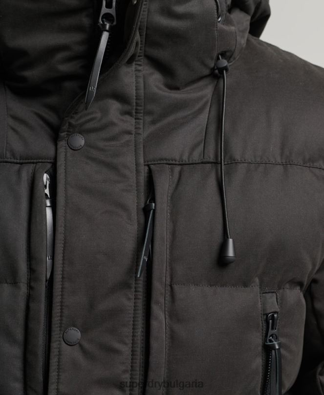 Superdry облекло N00H4557 черен мъже микрофибърно експедиционно яке