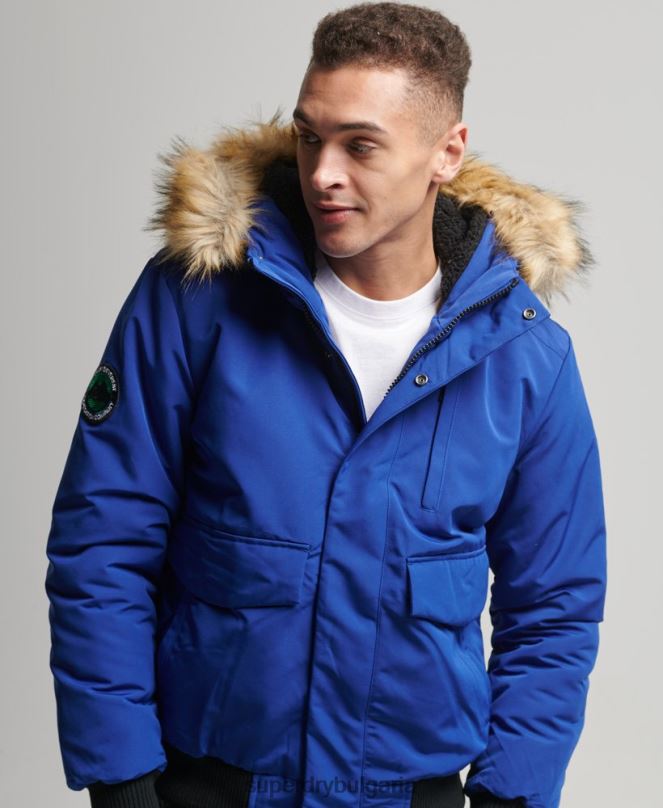 Superdry облекло N00H4558 син мъже бомбър яке Everest