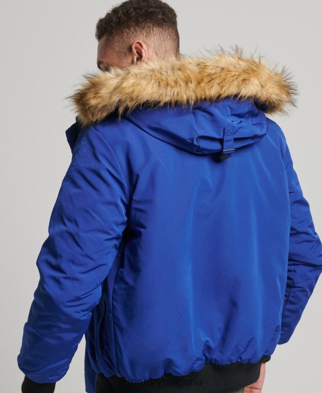Superdry облекло N00H4558 син мъже бомбър яке Everest