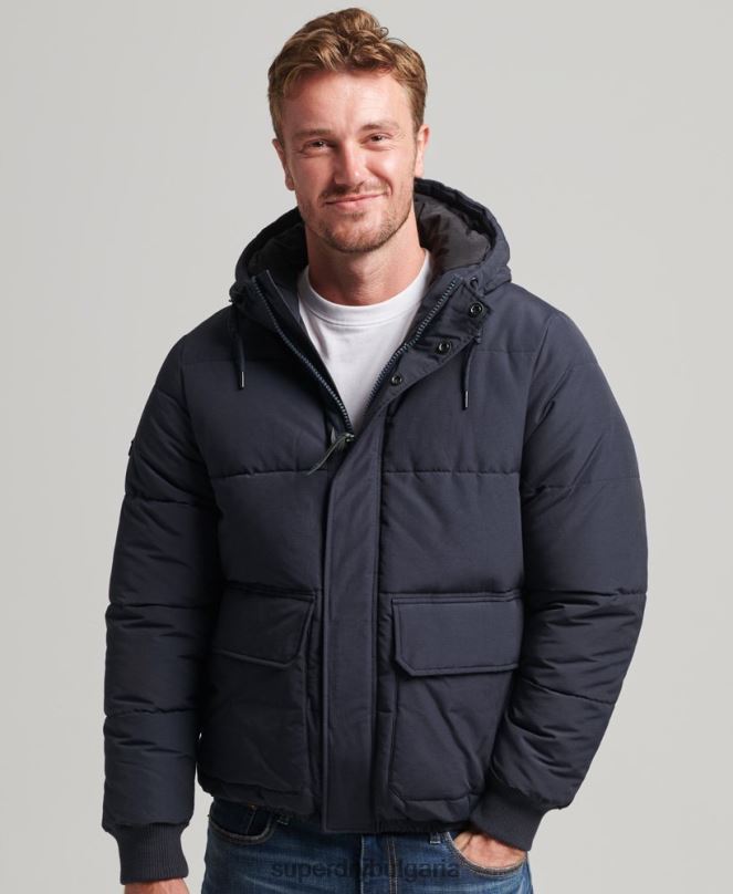 Superdry облекло N00H4559 военноморски флот мъже планинско пухено яке