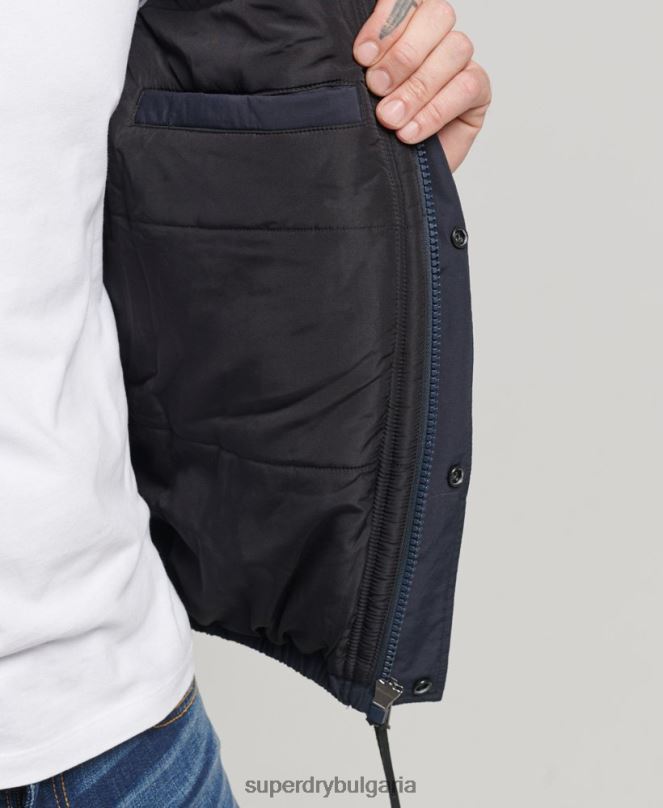 Superdry облекло N00H4559 военноморски флот мъже планинско пухено яке