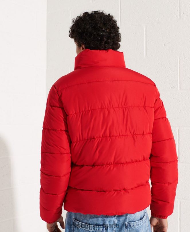 Superdry облекло N00H4560 червен мъже спортно пухено яке без качулка