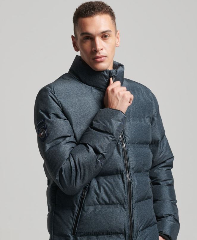 Superdry облекло N00H4562 тъмно сив мъже върховно радарно яке с юрган