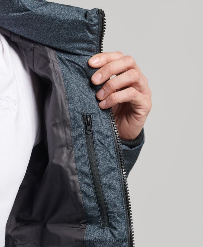 Superdry облекло N00H4562 тъмно сив мъже върховно радарно яке с юрган