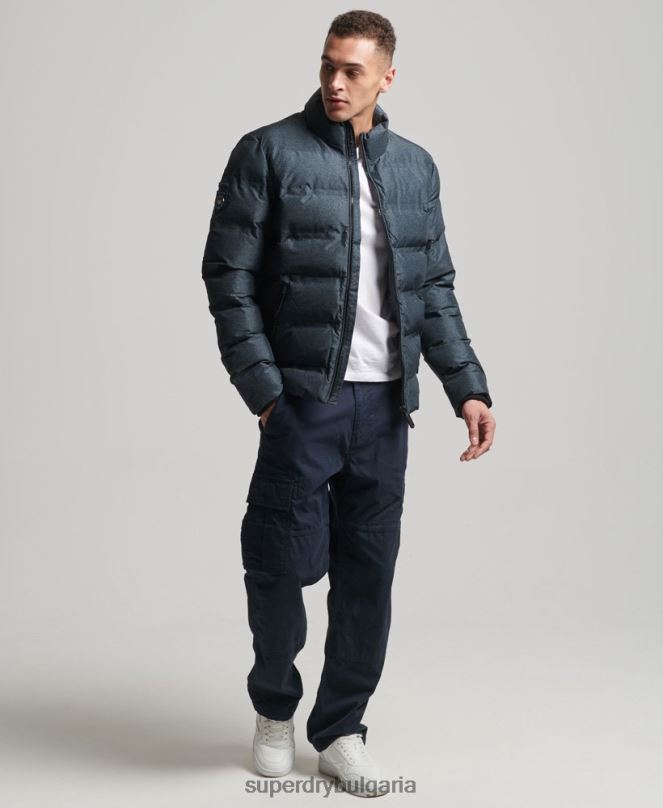 Superdry облекло N00H4562 тъмно сив мъже върховно радарно яке с юрган