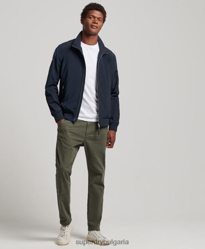 Superdry облекло N00H4564 военноморски флот мъже яке Харингтън