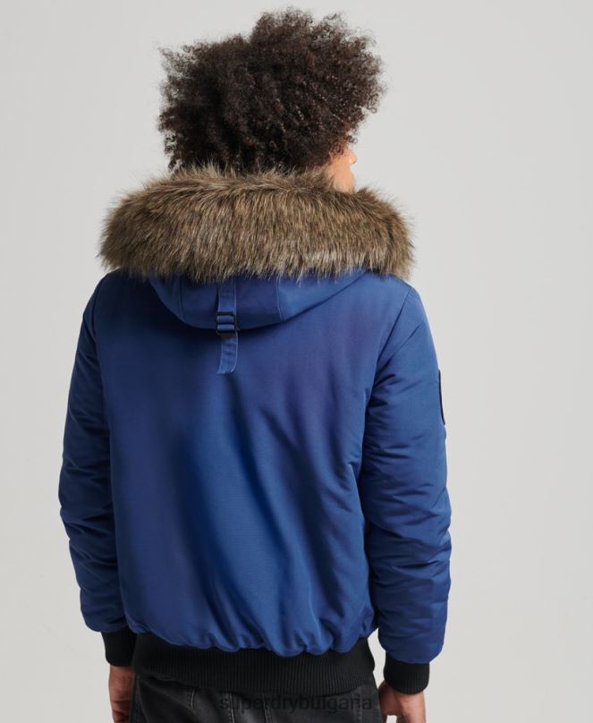 Superdry облекло N00H4565 военноморски флот мъже бомбър яке Everest