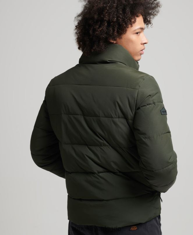 Superdry облекло N00H4566 зелено мъже ретро пухено яке