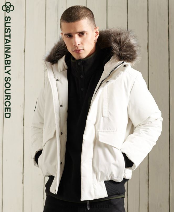 Superdry облекло N00H4567 сметана мъже бомбър яке Everest