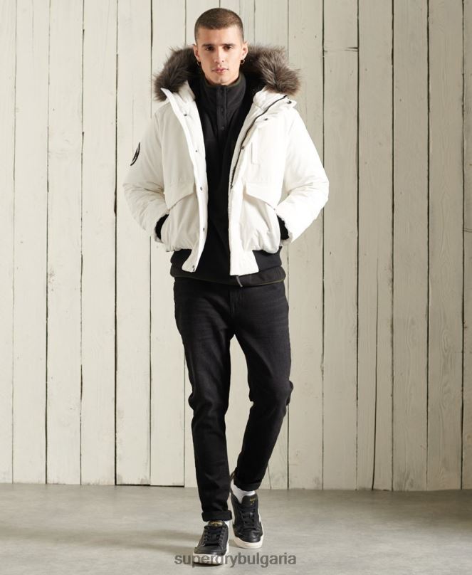 Superdry облекло N00H4567 сметана мъже бомбър яке Everest