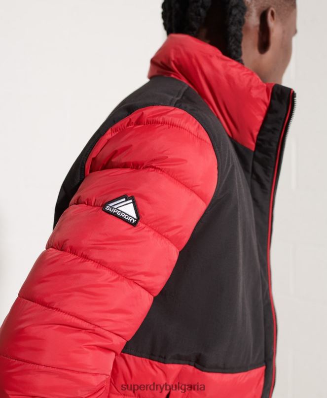 Superdry облекло N00H4570 червен мъже експедиционно пухено яке без качулка