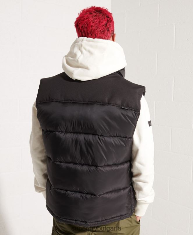Superdry облекло N00H4572 черен мъже подплатена жилетка